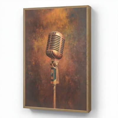 Wandlamp 60x90 cm - Oplaadbaar - Microfoon - Bruin - Klassiek - Wandlampen binnen woonkamer - Slaapkamer lamp - Decoratieve nachtlamp - Vloerlamp draadloos