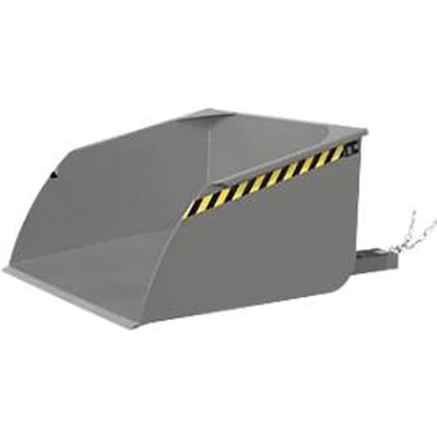 Bauer vorkheftruckbak BSI 100, kabelontgrendeling, L 1810 × B 1330 × H 810 mm, 1 m³, tot 1500 kg, staal gelakt, muisgrijs