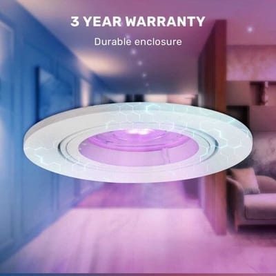 Hoftronic Smart - Smart WiFi LED inbouwspot 3 stuks 5,5W Wit Dublin dimbaar RGBWW - Kantelbaar - IP20 - 400lm - Bedienbaar via Hoftronic Smart App - Bedienbaar via stem