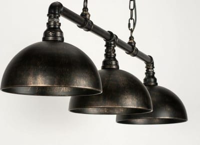 Lumidora Hanglamp 73225 - GOLDBRUSH - 3 Lichts - E27 - Zwart - Brons - Metaal