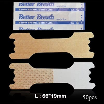 50 Pièces Bandelettes Nasales Breathe Right Stop Ronflement Bandelettes Anti-Ronflement Respiration Plus Facile Meilleure Santé 50pcs