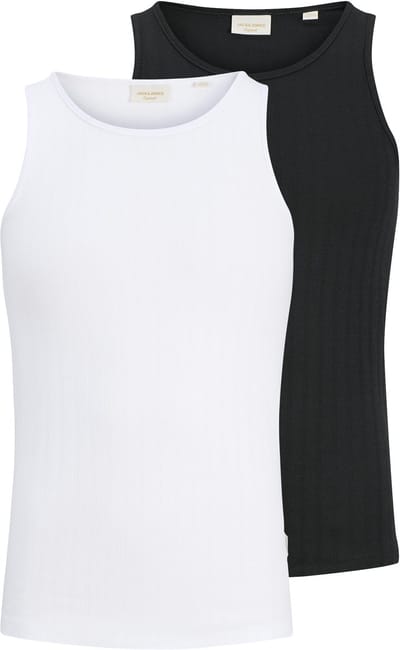 JACK&JONES - JORCOTEDAZUR POINTAL TANK TOP 2PK MP - Heren - Spencers