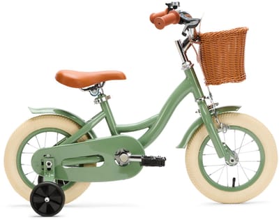 Generation Blanco 12 Inch Olijfgroen – Kinderfiets met Mandje - Fiets voor kinderen van 2 tot 4 jaar
