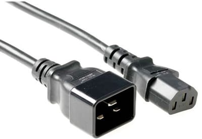 ACT Netsnoer C13 - C20 zwart 2 m AK5026