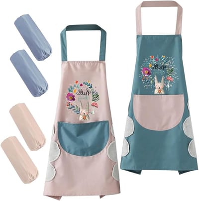 Keuken Schort in Blauw en Roze voor Volwassenen - Stijlvol en Comfortabel Schort voor Koken en Bakken