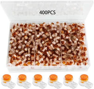 Solidchoice - Dailygoody - verbindingsstekkers - waterdicht - oranje - kabels splitsen - snelle verbinding - 400 stuks - geschikt voor netwerkkabels