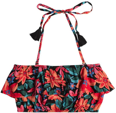 Roxy Golden Tropic Top - Anthracite Floral Fiesta Big
