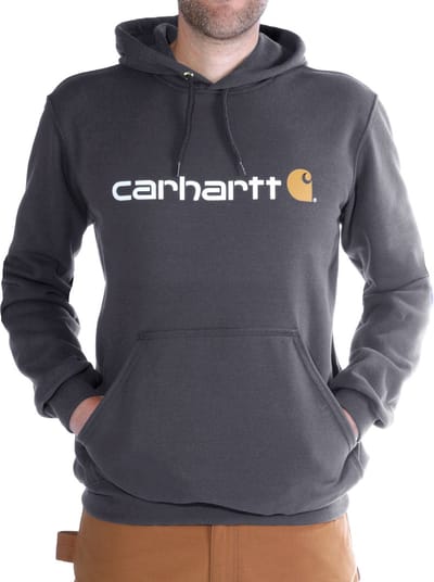 Carhartt 100074 Signature Logo Sweatshirt - Original Fit - Carbon Heather - XXL