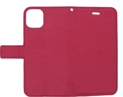 LuxeBass Hoesje geschikt voor iPhone 11 Pro Max - Bookcase Rood - portemonnee hoesje - telefoonhoes - gsm hoes - telefoonhoesjes