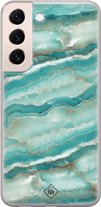Casimoda® hoesje - Geschikt voor Samsung S22 Plus - Mamer Azuurblauw - Backcover - Siliconen/TPU - Blauw