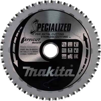 Makita B-69331 B-69331 Cirkelzaagblad 150 x 20 x 1.1 mm Aantal tanden: 48 1 stuk(s)