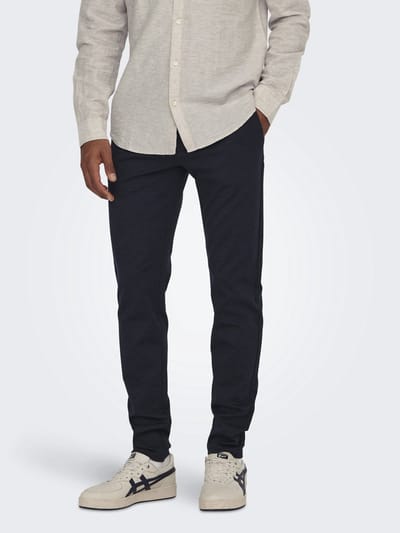 Only & Sons Heren Chino Broek ONSMARK slim Blauw 28W / 30L Volwassenen