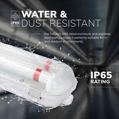 HOFTRONIC - Dubbel LED TL armatuur met lamp - 120cm - 36 Watt 6300 Lumen (175lm/W) - 4000K IP65 waterdicht voor binnen en buiten - T8 G13 fitting - Flikkervrij - Koppelbaar