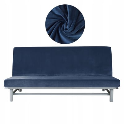 Donkerblauwe Velours Sofahoes 190-210cm - Stijlvolle Meubelbescherming