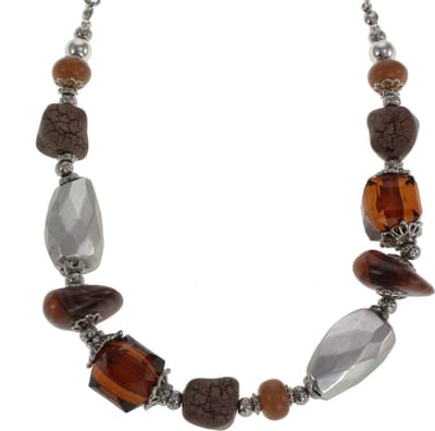 Behave - Ketting met natuursteen kralen - Bohemian herfststijl