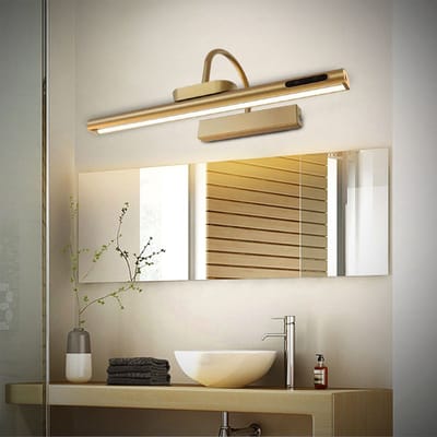 Schilderlijlamp - Oplaadbaar - Schilderijverlichting - Draadloos - LED - Draadloze Wandlamp - Oplaadbare Fotolamp - Dimbaar - Spiegelverlichting - Touch en Remote - Met Afstandsbediening - Complete Set - Goud