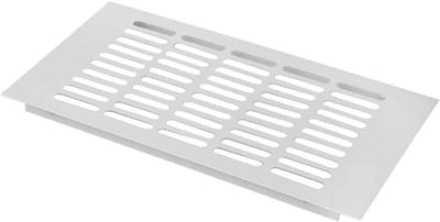 Ventilatie rooster - Luchtgitter - Luchtcirculatie - Rechthoekige vorm - 300x150mm - Zilverkleurig