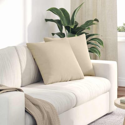 vidaXL - Zitkussens - 2 - st - Stof - Crème - 50 - x - 50 - cm