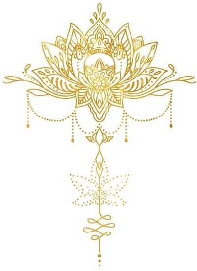 Dailygoody - Mandala Muurstickers - Marokkaanse muursticker - Elegant en betekenisvol - Gouden lotusstickers - Vinyl kunstdecoratie - Geschikt voor wo