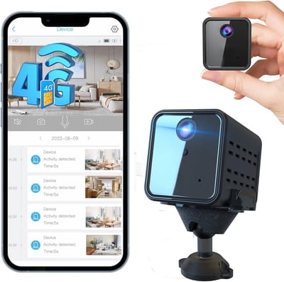 Mini-bewakingscamera 4G met Nachtzicht en Radar Bewegingsdetectie voor Binnen en Buiten