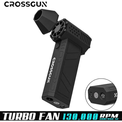 Crossgun Jet Turbo King Kong Jetfan Sterke Draagbare Ventilator Met LED Verlichting Stofverwijdering Voor Computer Orkaan Storm X3 zwart