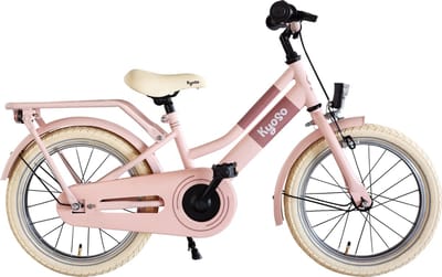 Kinderfiets 16" Kyoso Blossom Breeze met remnaaf - mat roze