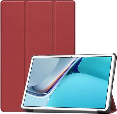 Hoesje geschikt voor Nokia T20 hoes boekcase Wine Rood - Hoesje geschikt voor Nokia T20 hoesje cover smart hoes - hoes Hoesje geschikt voor Nokia T20 Kunstleer - Hoesje geschikt voor Nokia T20 case - T20 Trifold smart Cover