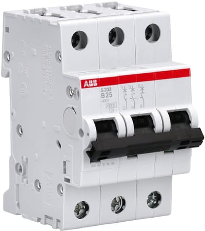 Zekeringsautomaat - Stroomonderbreker - Elektrische Beveiliging - Automatische Uitschakeling - 25 Ampère - Grijs