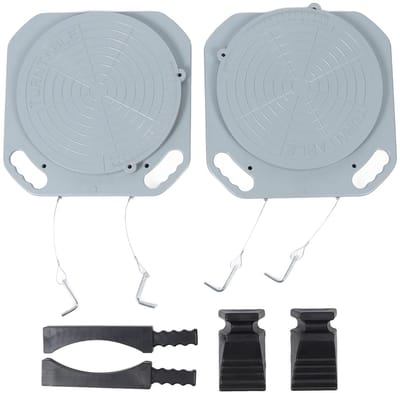 Dailygoods- Draaiplateau 5 ton capaciteit - Draaiplateau voor wieluitlijning - 360 graden rotatie - Glijafstand 2,4 inch - Schokbestendig - Duurzaam ontwerp - Wieluitlijnplatform