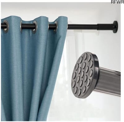 RFWR® Verstelbare Spangordijnroede 92cm - 430cm voor Douche en Ramen - Roestvrij Staal - Geen Boren Nodig