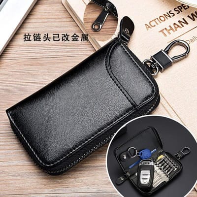 Echt Lederen Sleutelhanger Unisex Sleuteltas Multifunctionele Organizer Portemonnee Houder Slimme Huishouder Auto Kleine Sleutelhoes Sleutelhoesje