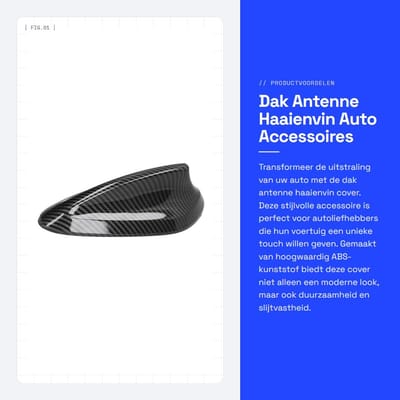 Dailygoods- Haaienvin Antenne Cover - Geschikt voor 1/2/3/4/5/7 Series - Hoogwaardig ABS - Eenvoudig te installeren - Slijtvast - Koolstofvezelstijl