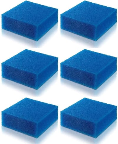 Dailygoods- Filterwatten Fijn - Filtermateriaal Aquarium - Vervangingsinterval 3/9 maanden - Geschikt voor Bioflow 3.0 - 6 Stuks - 9,5 x 9,5 x 4,5 cm