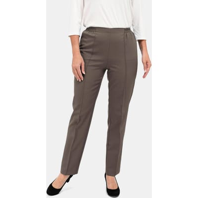 Re-fresh-broek met elastische tailleband - taupe - Gr. 38 van Goldner Fashion