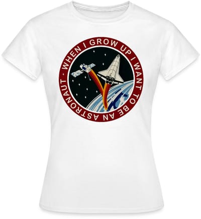 NASA When I grow Up I Want to Be An Astronaut T-Shirt Dames