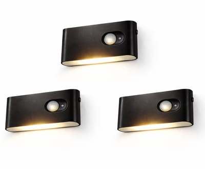 Oneproduct Trapverlichting LED Bewegingssensor - Draadloos USB C oplaadbaar - Set van 3 - Zwart