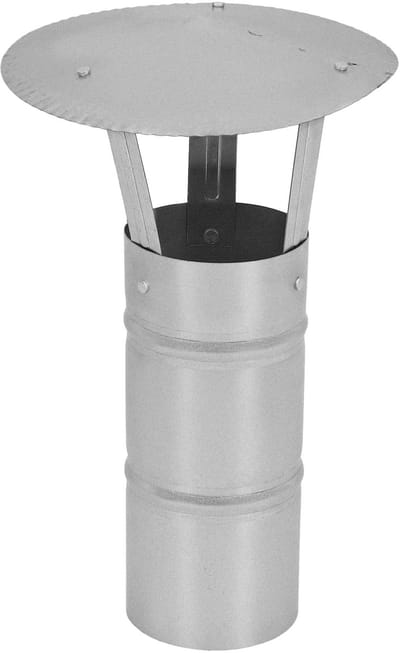 KOTARBAU® Schoorsteenkap, Schoorsteenafdekking, Verzinkt Staal, ? 80 mm, Zilver, Regenhoes voor Schoorsteen, Rookkanaal Kap, Schoorsteenkappen, Rostbestendig