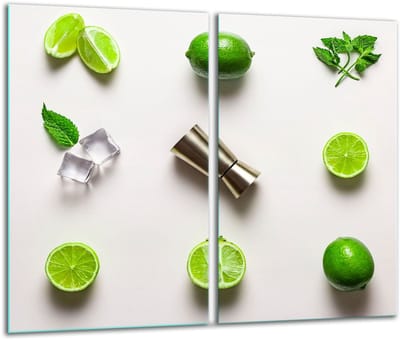 TMK ArtDeko - Snijplank van Glas - 30x52 cm - Inductieveilig - Met Levendige Kleuren