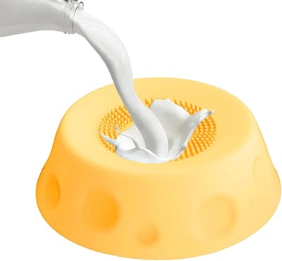 Honden Likbal - Slowfeeder Voerbak - Langzamer Eten - Antislip Zuignap - 18 x 15 x 7 cm - Geel