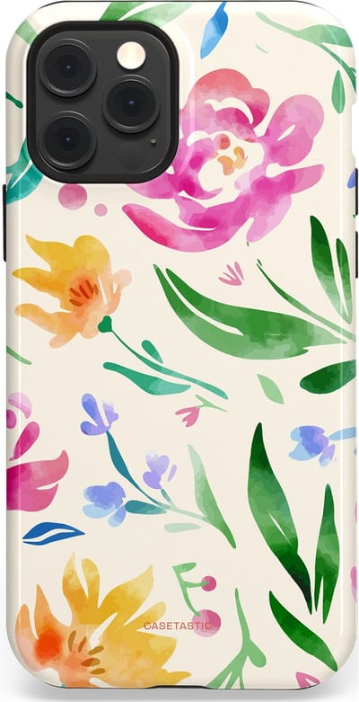Casetastic Hoesje Geschikt voor Apple iPhone 12/12 Pro Magsafe - Stijlvolle Beschermende Duo-layer Case - Waterflora
