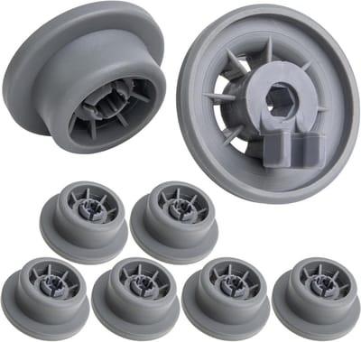 Vaatwasser Mand Rollen - Onderdelen Reparatie - Vaatwasser Onderhoud - Universele Pasvorm - 8 Stuks - Grijs