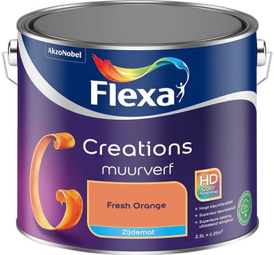Flexa - Creations Muurverf Zijdemat - Fresh Orange - Mengverf - 2,5 L