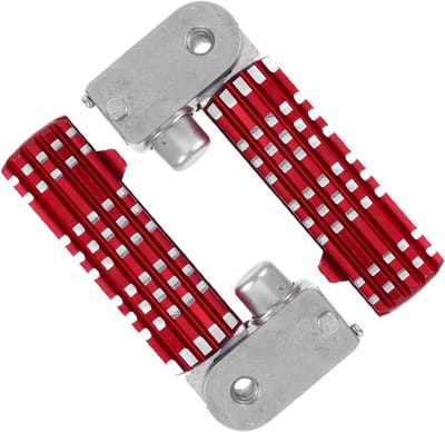 Motorfiets Voetsteunen - Passagiers Pedalen - Comfortabel Rijden - Inklapbaar Antislip Design - 11 x 5 cm - Rood