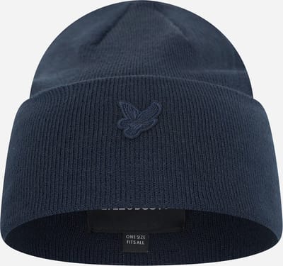 Lyle & Scott Tonal eagle beanie - dark navy