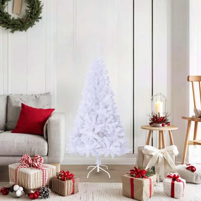 vidaXL - Kunstkerstboom - met - dikke - takken - 150 - cm - PVC - wit