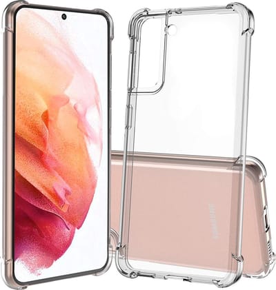 Casemania Hoesje Geschikt voor Samsung Galaxy S21 FE - Transparant - Anti Shock Back Cover