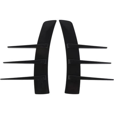 1 Paar Bumper Zijluchtrooster Trim Universele Auto Spatbord Zijroosters Stickers Zachte Vinnen Spoiler Kit black
