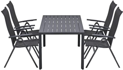 Garden Impressions Siena tuinset 5-delig verstelbaar - Kasper tuintafel 160x84 cm