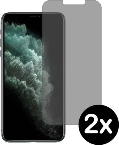 Smartphonica Privacy screenprotector voor iPhone 11 Pro tempered glass - 2 stuks geschikt voor iPhone 11 Pro