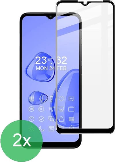 Geschikt Voor: Motorola Moto E7i Power Full Screenprotector 2x - screen protector - volledige glas - bescherming - beschermglas - ZT Accessoires